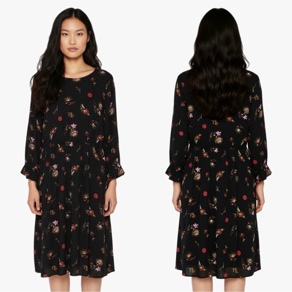 Old Navy Floral Print Keyhole Back Dress Sz L